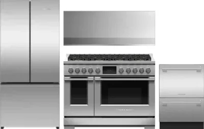4 Piece Package Includes Refrigerator, Range, Hood And Dishwasher